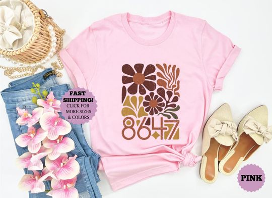 Discover Floral 8647 Subtle Anti Trump Political Shirt, Anti Fascism shirt