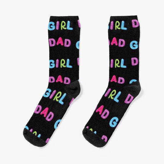 Discover Girl Dad-Balloons  Socks