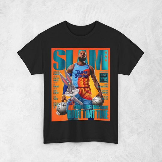 Discover LeBron James "LBJ" Shirt, Space Jam SLAM Cover T-Shirt
