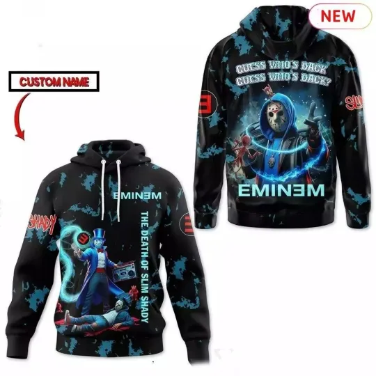 Discover Custom Name Eminem - Guess Who Back The Hoodie 3d - all printed