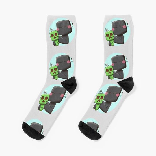Discover Minecraft Enderman and Creeper Socks