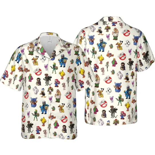 Discover Cartoon Characters Hawaiian Shirt – Fun Unisex Summer Outfit | All Over Print Tee