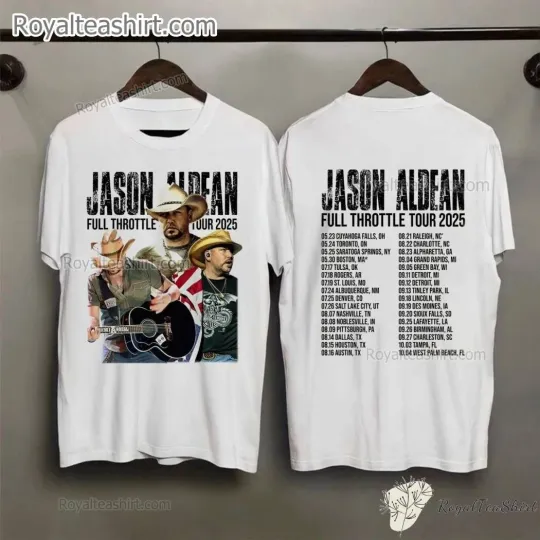 Discover Jason Aldean Full Throttle Tour 2025 T-Shirt