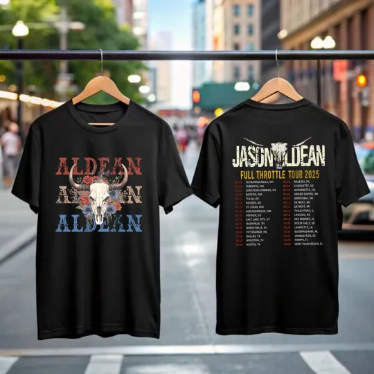 Discover Jason Aldean Full Throttle Tour 2025 Shirt, Country Music Concert Tee