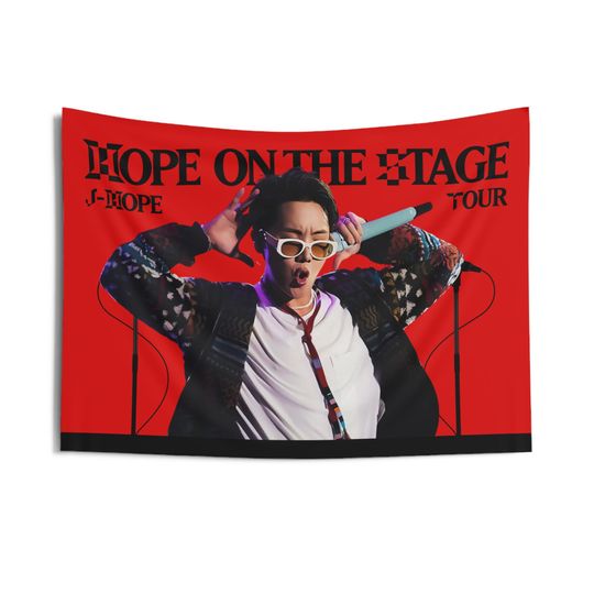 Discover JHope Captivating Charm Hope on the Stage Concert Tapestry,  JHope Kpop Tapestry