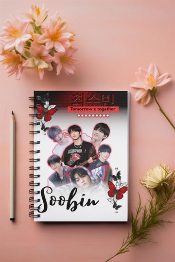 Discover Customizable kpop bias notebook for kpop fans, Collage Spiral Notebook Ruled Line