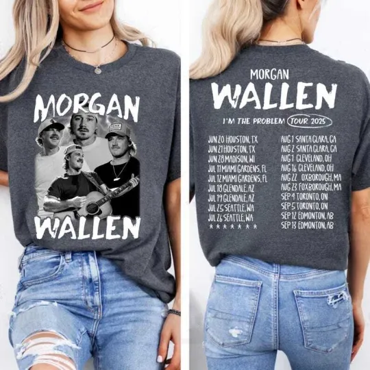 Discover Vintage Wallen T-Shirt, Country Music Morgan Tee, If I'M The Problem Tour Tee