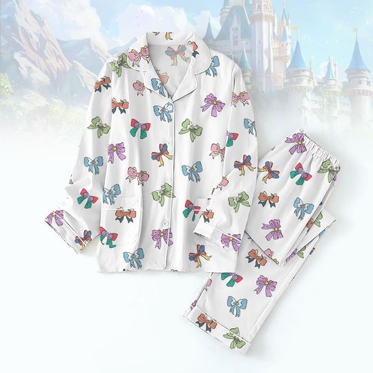 Discover Coquette Bow Disneyyy Princess Pajamas, Magic Castle Women Pajamas