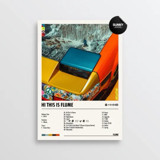 Discover Flume - Hi This is Flume | Album Cover Poster, Home Wall Decor