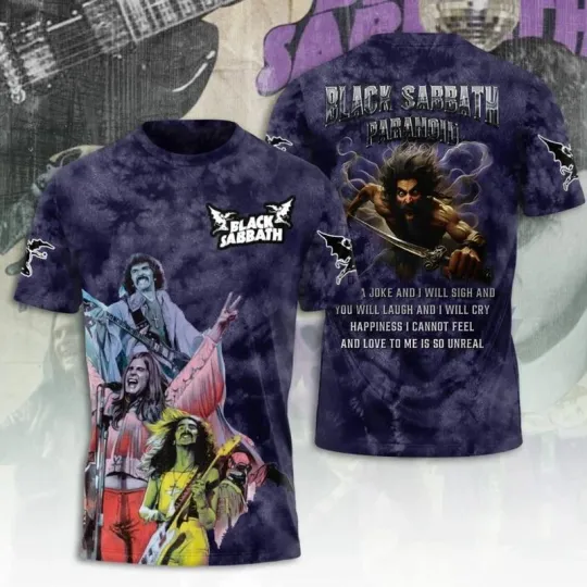 Discover Black Sabbath Tour 2025 3D T Shirt, Music Fans Music Tour Shirt, Music Lover Tee