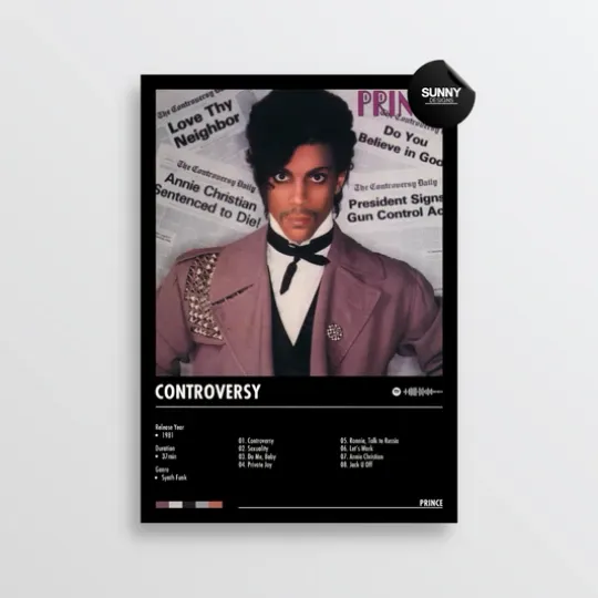 Discover Prince - Controversy | Album Cover Poster, Home Wall Decor