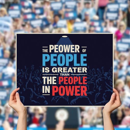 Discover Power of the People Resist Protest Sign PRINTABLE, Anti-Trump Protest Poster Sign For March, Digital Download, Political Activist Rally Sign