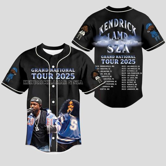 Discover Kendrick Lamar & SZA Tour Baseball Jersey