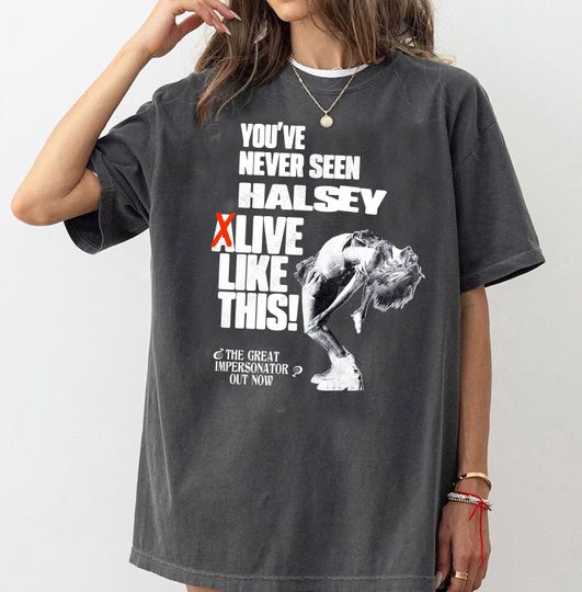 Discover Vintage Halsey Bleached T-Shirt, Music