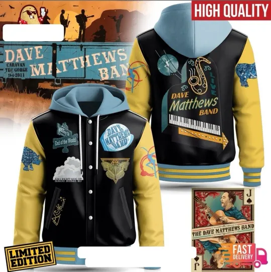 Discover Dave Matthews Band Hooded Baseball Jacket Great Band Shirt