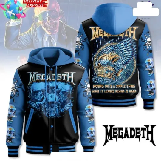 Discover Megadeth Band Limited Edition Hooded Baseball Jacket