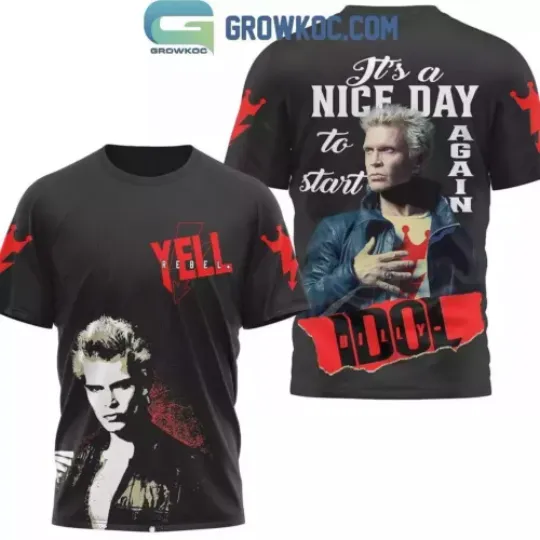 Discover Billy Idol It’s A Nice Day To Start Again 3D T-Shirt, Billy Idol Fans Gift