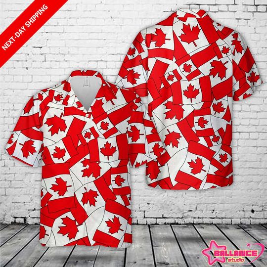 Discover Canadian Flags Hawaiian Shirt