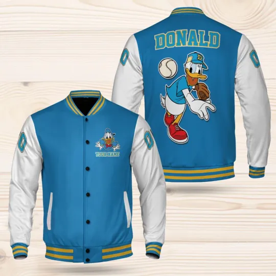 Discover Personalized Duck Duck Throwing Baseball Ball Father's Day Gift Baseball Jacket