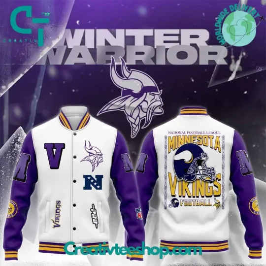 Discover Minne*sota Viki*ngs Winter Warrior Special Edition Baseball Jacket