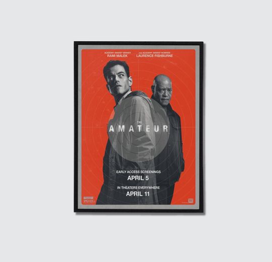 Discover The Amateur New 2025 Movie Poster- Aesthetic Room or Home Gallery Decoration - New 2025 Rami Malek Movie Poster