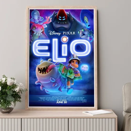 Discover Elio 2025 Movie Poster Film Wall Decor Art Print Canvas Poster