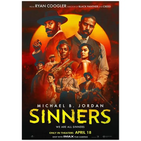 Discover Sinners Movie Poster – 2025 Thriller Film Wall Art Print for Home Decor