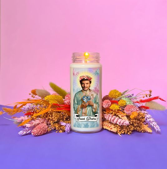 Discover Saint Pedro Pascal Prayer Candle, Funny Gifts