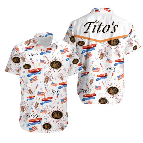 Discover Tito's 4Th Of July Button Shirt, Tito's Hawaiian Shirt