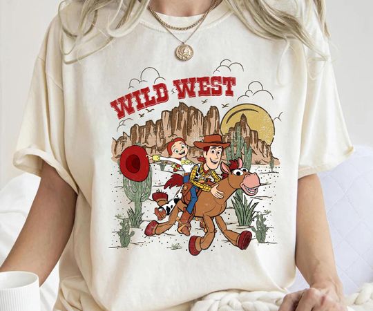 Discover Disneyyy toy stories Vintage Wild West Shirt, Disneyyy toy stories Woodyy Jessie Shirt