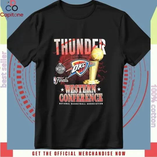 Discover OKC Thunder 2025 Western Conference Finals trophy shirt