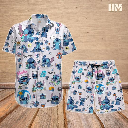 Discover Disneyyy Stitchh Button Shirt, Lilo And Stitchh Shirt And Shorts, Disneyyy Character Shirt For Men, Stitchh Summer Shirt For Him, Gift For Him