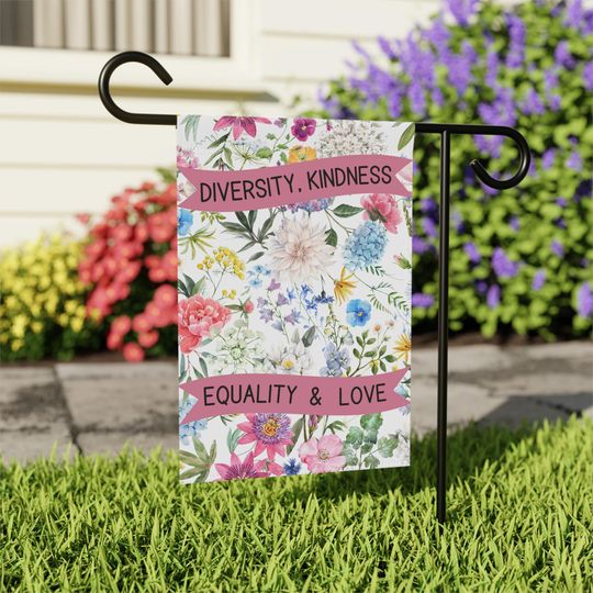 Discover Summer garden flag, diversity garden flag, butterfly garden flag