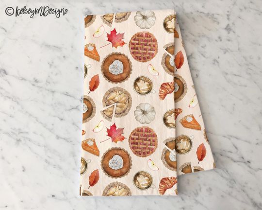 Discover Autumn Pies Kitchen Towel, Fall Kitchen Decor, Fall Home, Dish Towel