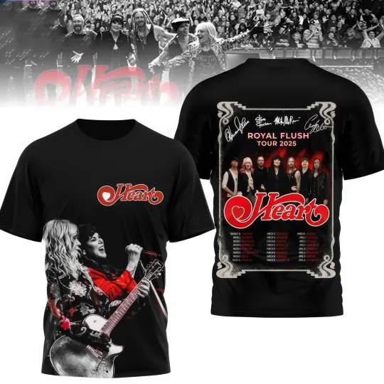 Discover Heart Royal Flush Tour 2025 3D T Shirt