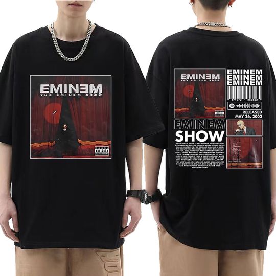 Discover Rapper The Eminem Show Album Double Sided Print T Shirt