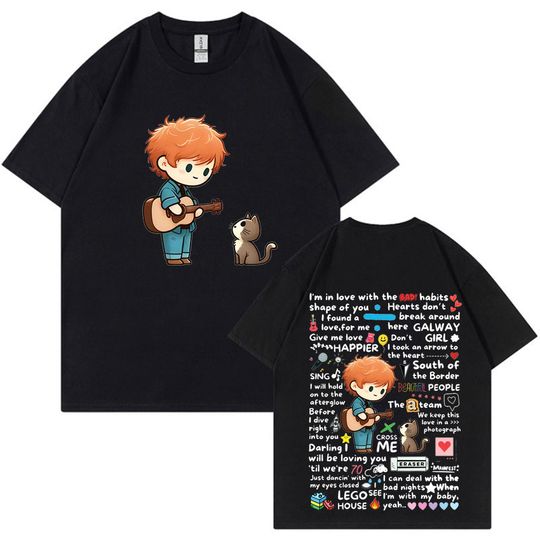 Discover Ed Shee European Tour 2025 Graffiti Pattern Harajuku T Shirt