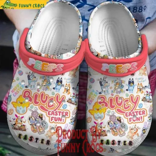 Discover Personalized Blueyy Happy Easter Slippers Clogsband Clogs