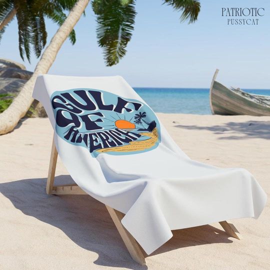 Discover Gulf of America Beach Towel, MAGA Gift, Summer Towel, Trump Bachelorette Party Favor