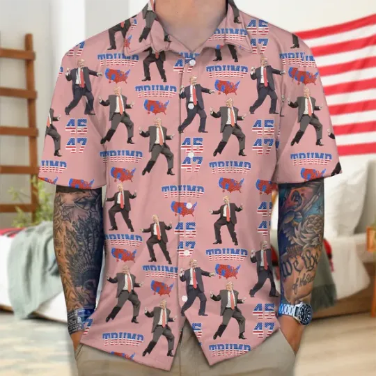 Discover Trump US Presidential Hawaiian Shirt Best Gift Full Size V6