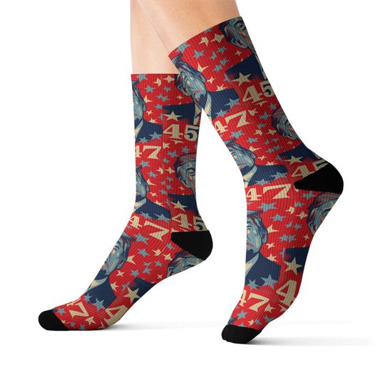 Discover Sublimation Socks - Donald Trump White Elephant Gift, Gag Present