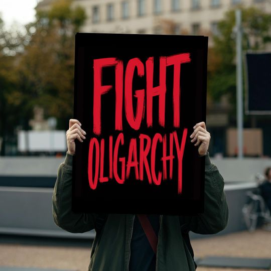 Discover Fight Oligarchy, Hands Off Our Democracy Protest Sign, Anti Trump Protest Sign