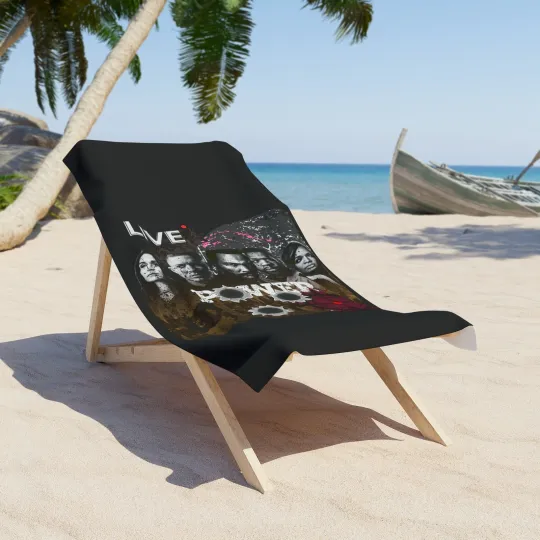Discover Live Power TV Show Beach Towel, Summer After-Swim Essential