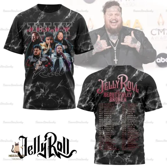 Discover Jelly Roll 3D Shirt, Jelly Roll Men Shirt, Jelly Roll Tour 3D T-Shirt LH200