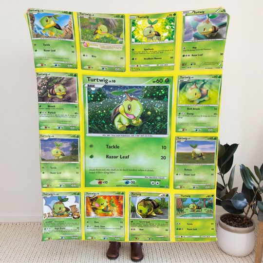 Discover Personalized PK Blankets, Custom Name Multi Turtwig Blanket