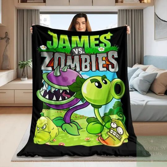 Discover Personalized Plants And Zombies Blanket, Plants vs zombies birthday party