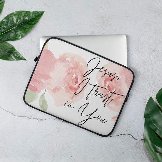 Discover Jesus, I Trust in You Laptop Sleeve, Christian Laptop Sleeve