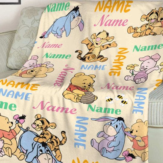 Discover Personalized Name Disneyyy Pooh Blanket, Pooh And Friends Blanket