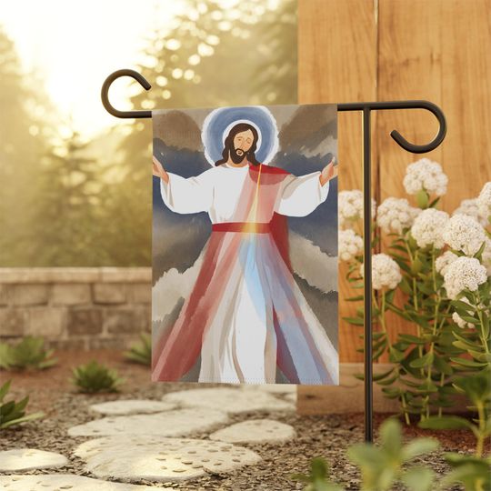 Discover Divine Mercy Garden Flag, Jesus, I trust in You Flag, Divine Mercy Sunday Garden Flag