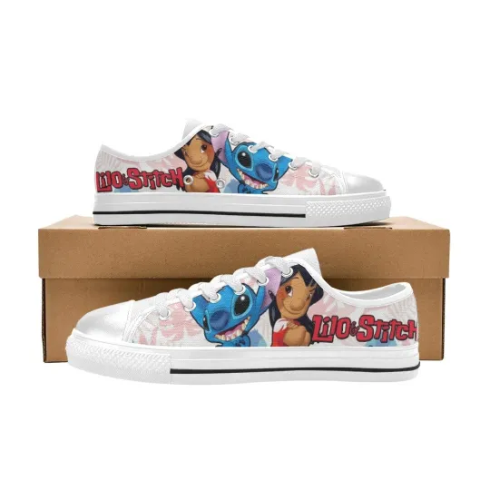 Discover Lilo and Stitchh  Low Top Canvas Sneaker Shoes